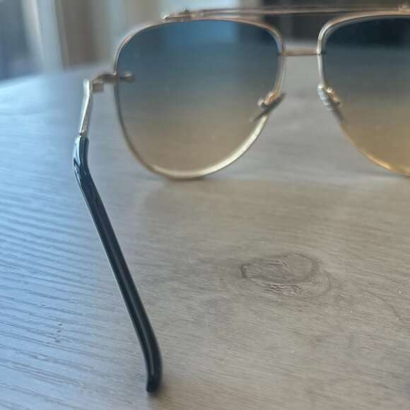 Gold Aviator Sunglasses – Classic Gradient Brown Lens Metal Frame - Picture 9 of 11